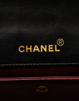 Chanel Vintage Matlasse Chain Schoudertas Zwart Lamsleer