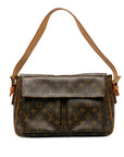 Louis Vuitton Monogram M51163 Shoulder Bag Leather Brown
