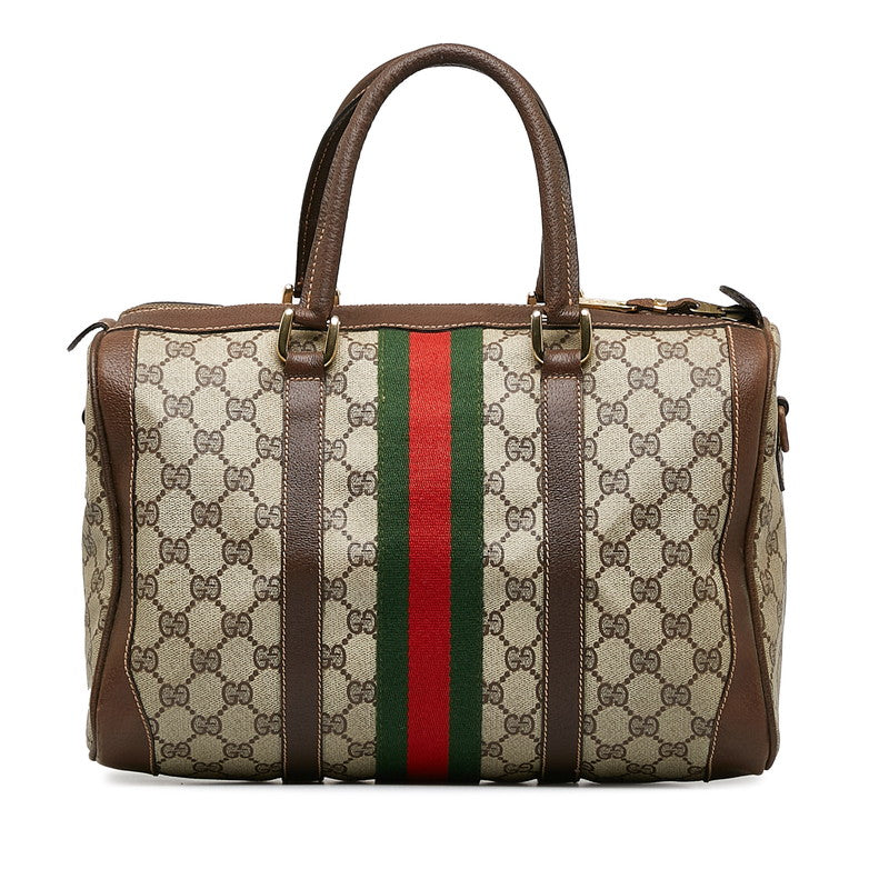 Gucci GG Supreme Sherry Line Mini Boston Bag Sac à main à rayures