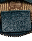 Gucci Monogram Heuptas Heuptas 28566 Beige Marineblauw Canvas Leer