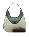 Gucci Hysteria Shoulder Bag 141875 White Green Canvas Leather