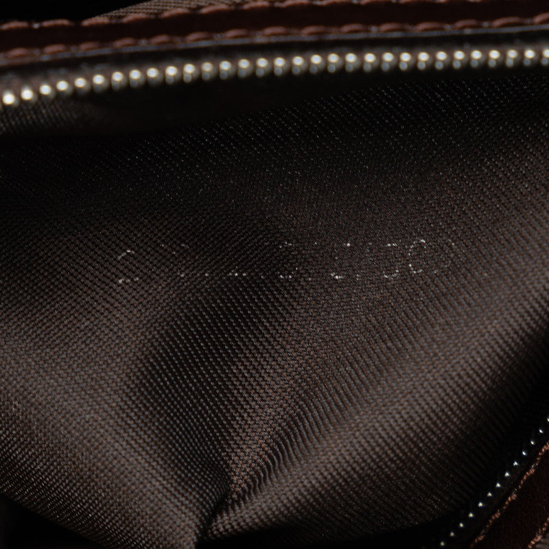Fendi Zucca Mamma Bucket Shoulder Bag Beige Brown Canvas Leather Women&#39;s