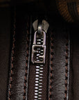 Fendi Zucca Handbag Brown Canvas Leather  Fendi