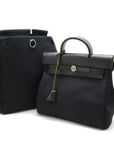 Hermes Elmes Air Bag AdPM Rucksack Backpack 2WAY Handbags Tower Office Leather Black □ O Signage □ Blumin