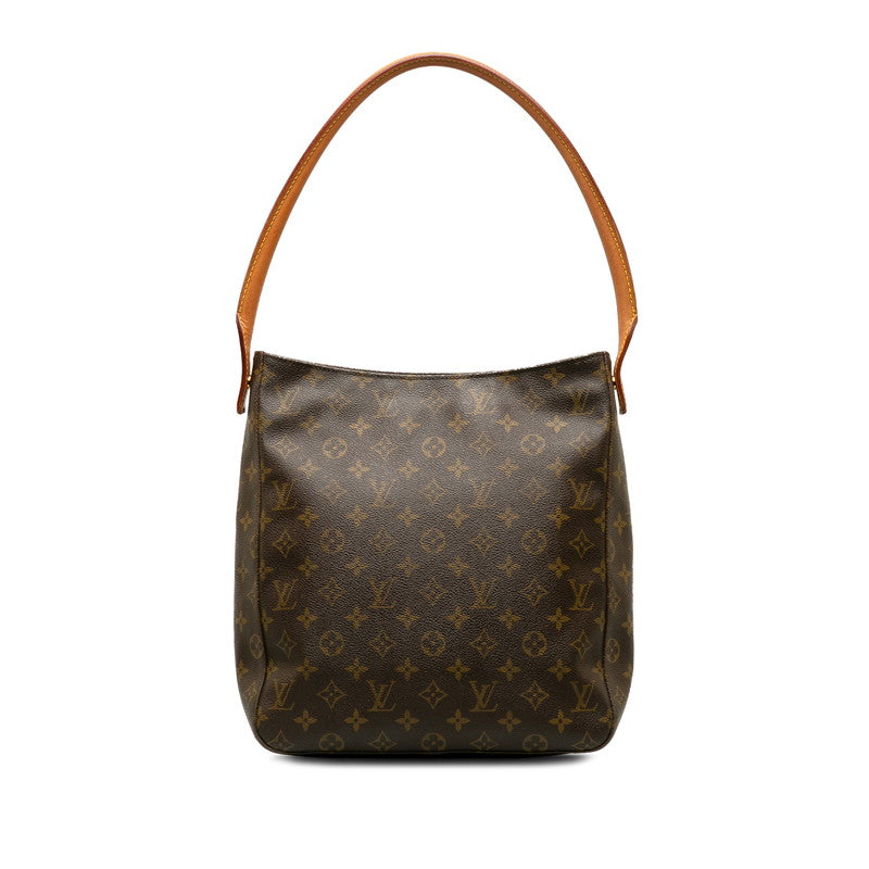 Louis Vuitton Monogram Looping Tote Shoulder Bag PVC/Leather Brown M51145