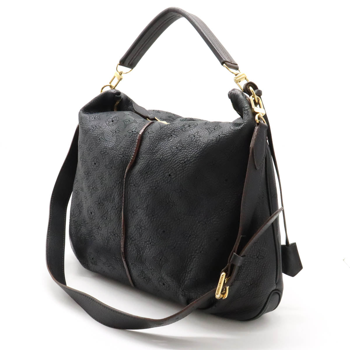 LOUIS VUITTON Louis Vuitton Machina Selene PM Handbag 2WAY Black Black Black Gold  M94035