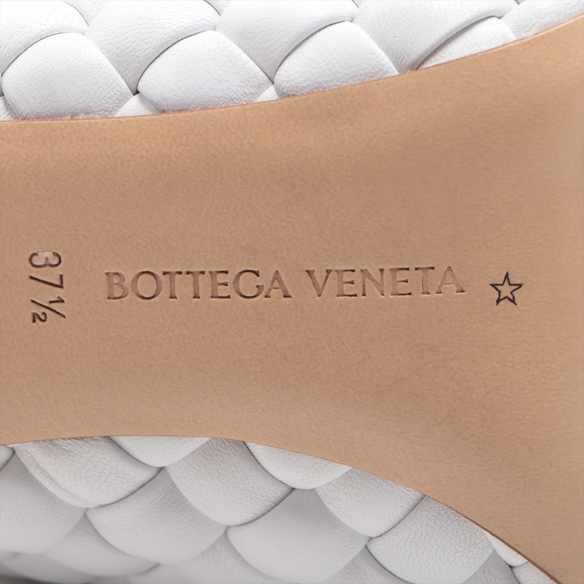 Bottega Veneta Leather Sandal 37.5  White Starmark
