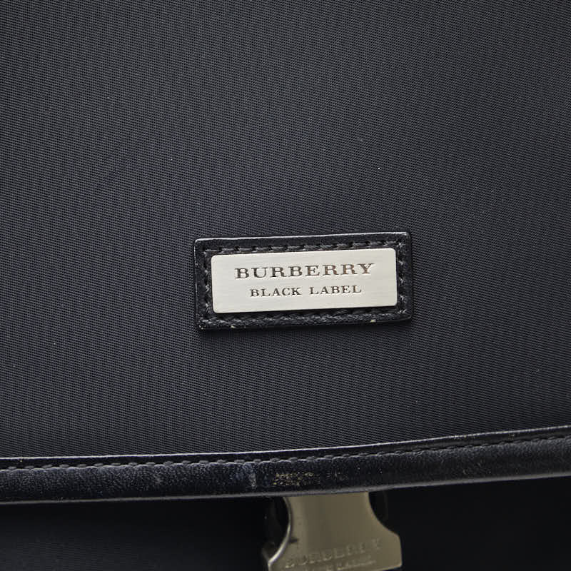 BURBERRY Black Label Shoulder Bag Nylon/Leather Black Ladies