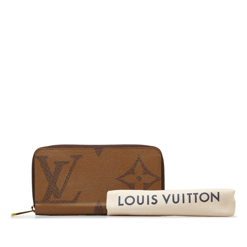 Louis Vuitton Monogram Giant Reverse Zippie Wallet Long Wallet M69353 Brown PVC Leather  Louis Vuitton