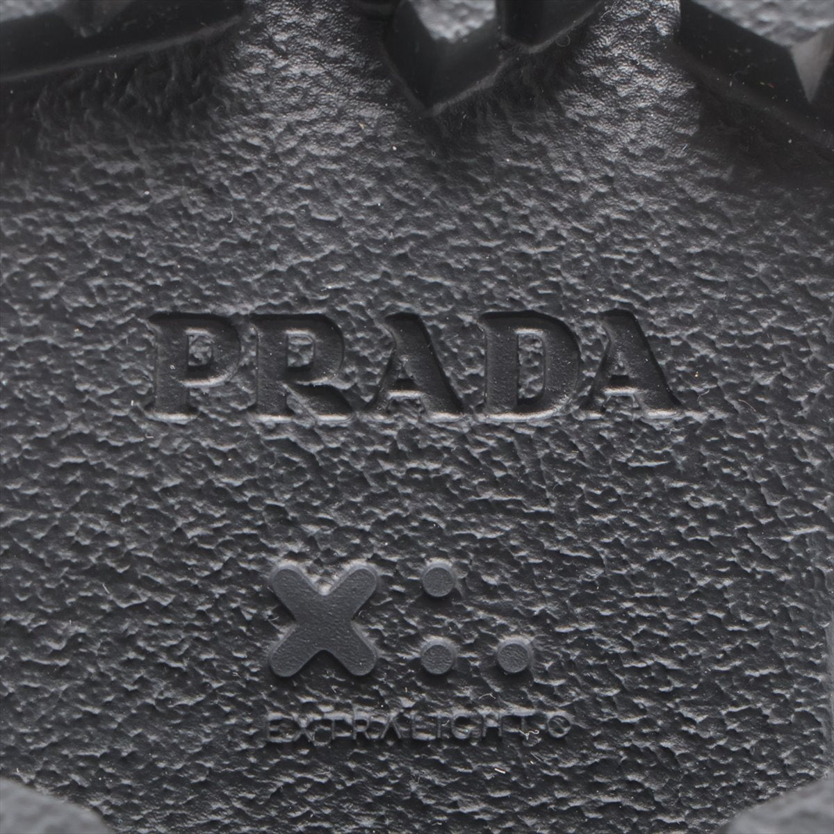 Prada Leather Sniper 36  Black Triangle Logo Pated Monolith