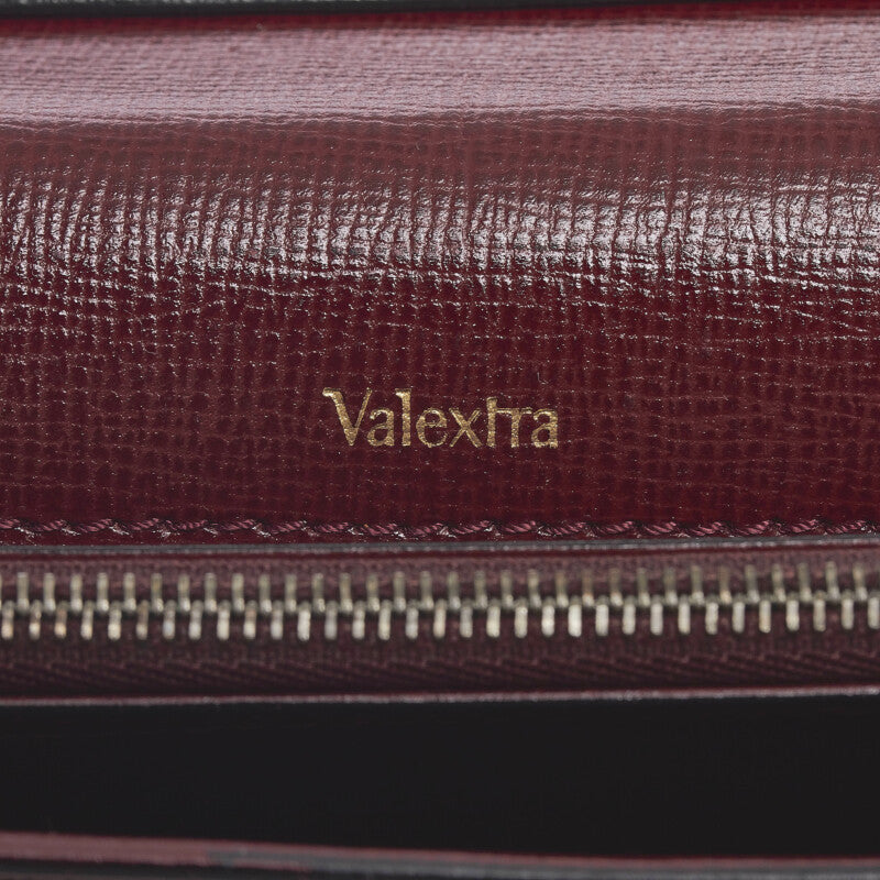 Valextra Long Wallet Leather Bordeaux Red Ladies