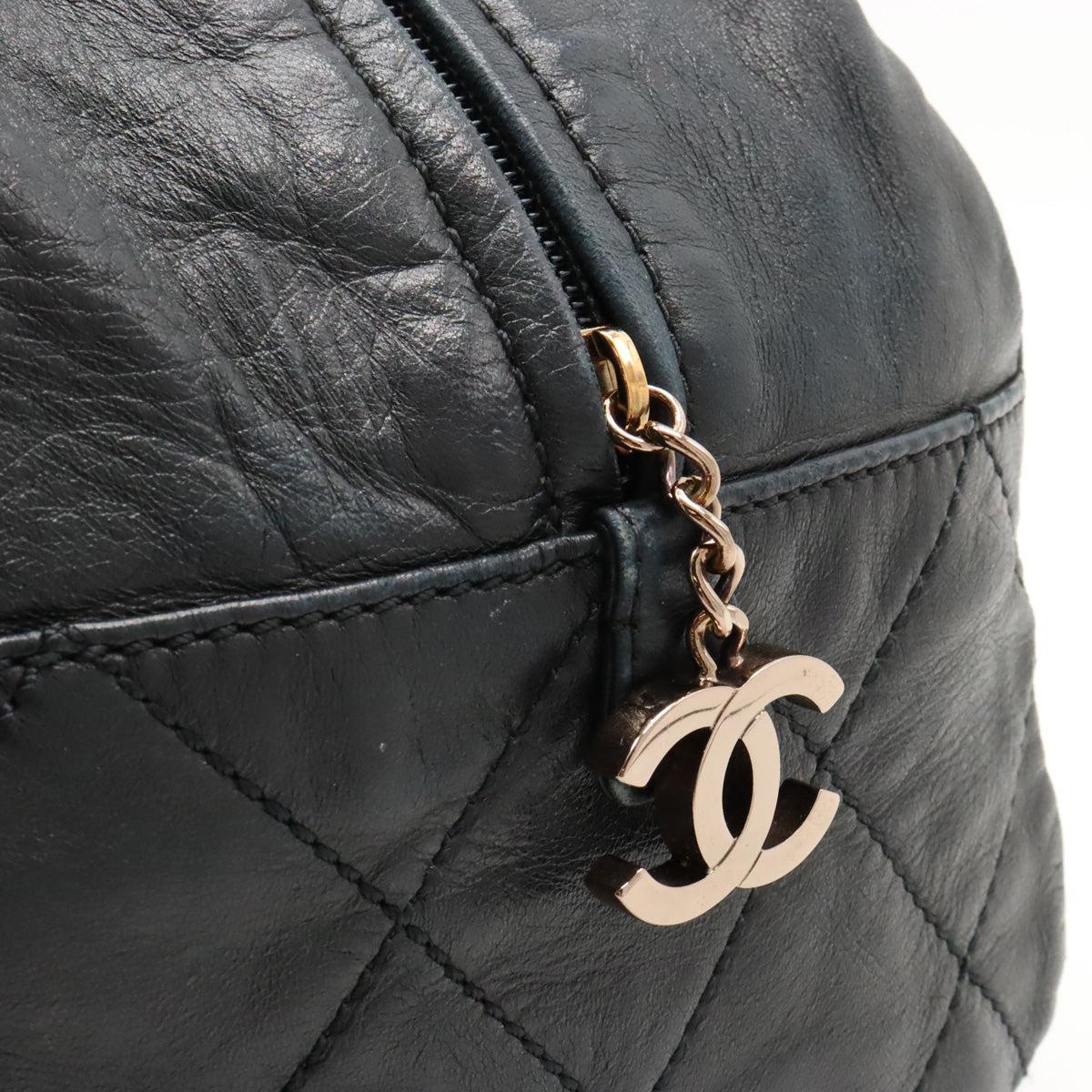 CHANEL Chanel Cocomark Mini Boston  Bag Shoulder  Shoulder Tooth Black Black Black Blumin