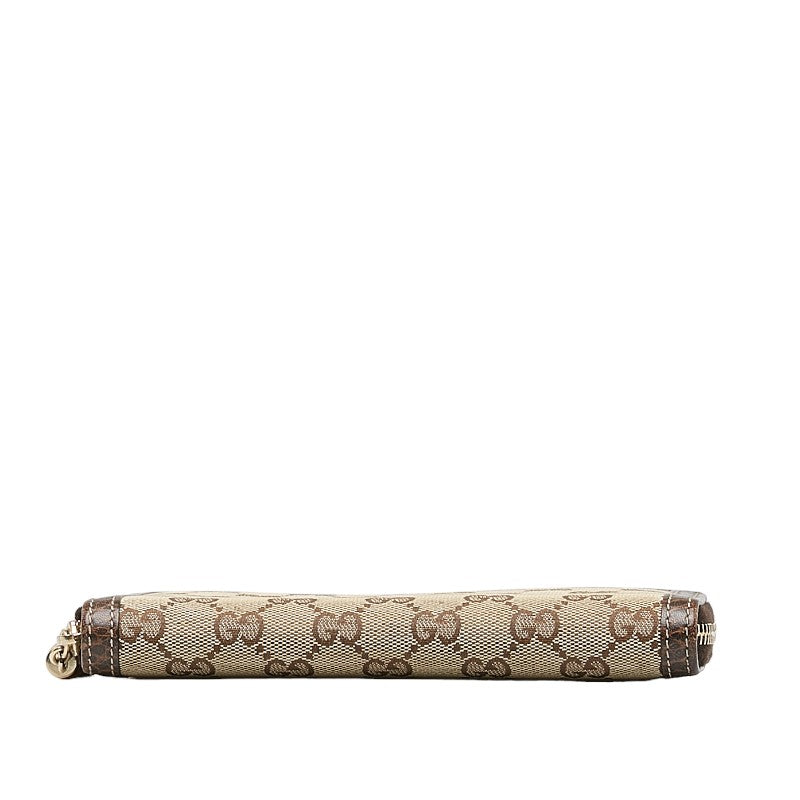 Gucci GG canvas bamboo long wallet long wallet brown beige canvas leather ladies Gucci [Gincci] Gucci  happy market shop