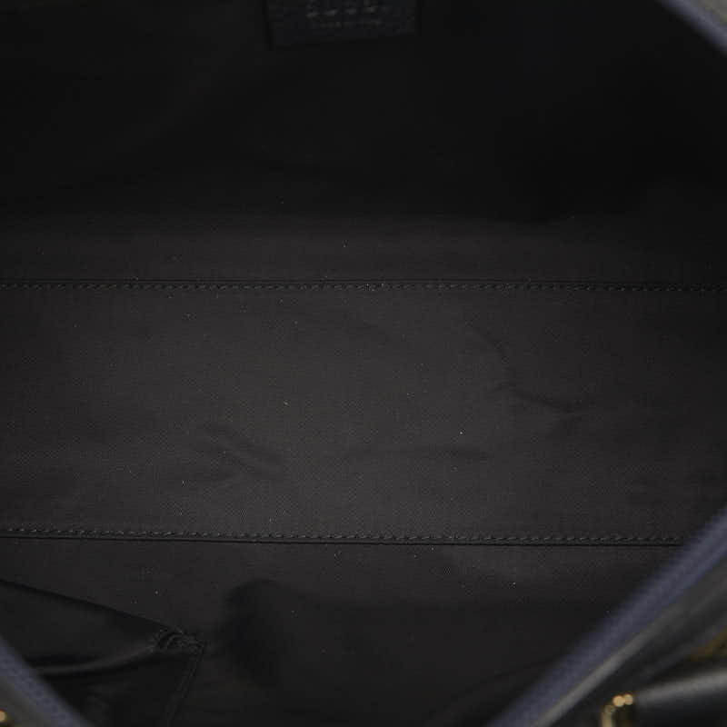 Gucci GG Crystal Handbag Mini Boston Bag 257289 Navi PVC Leather Ladies Gucci