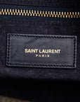 SAINT LAURENT Duffle Bag in Calf Leather Navy 322049
