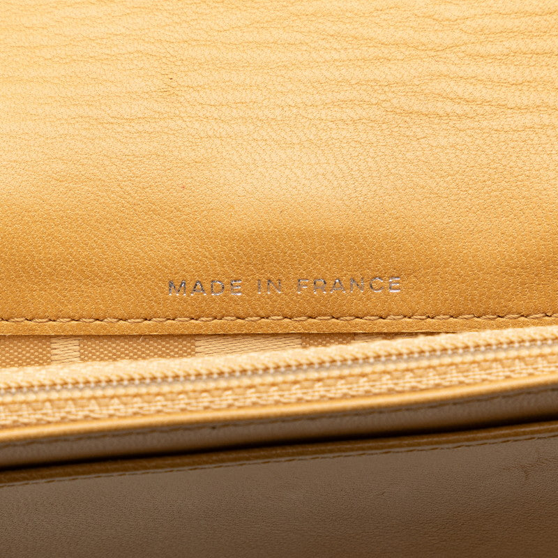 CHANEL CHANEL Long Wallet Leather Beige Ladies Market
