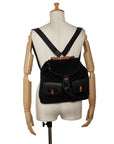Gucci Bamboo Backpack 003 2058 0016 Black Leather