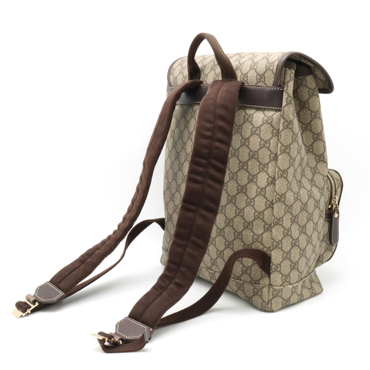 Gucci Gucci GG Spring Rucksack Backpack Deep Pack PVC Leather Carquibbean Dark Brown Tea 246103