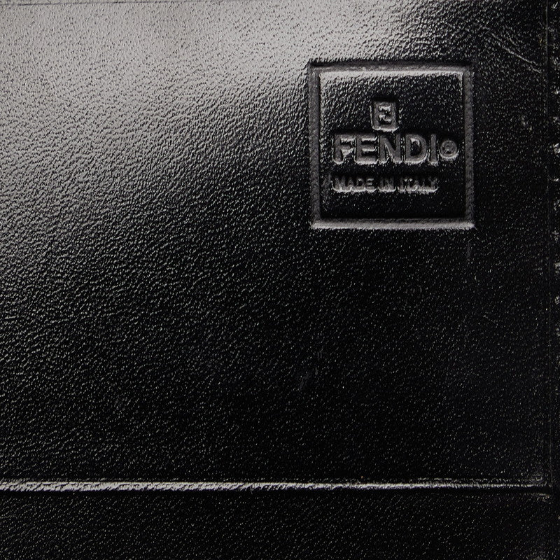 Fendi Double Folded Wallet 2266 Black Leather  Fendi