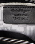 Salvatore Ferragamo Gantiini Bag AF-21 8431 Black Denim Patent Leather Ladies Salvatore Ferragamo