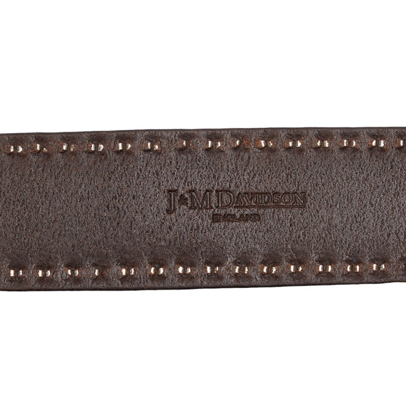 Jandem Davidson Stands Belt 32/80 Brown Silver Leather  J&amp;M Davidson