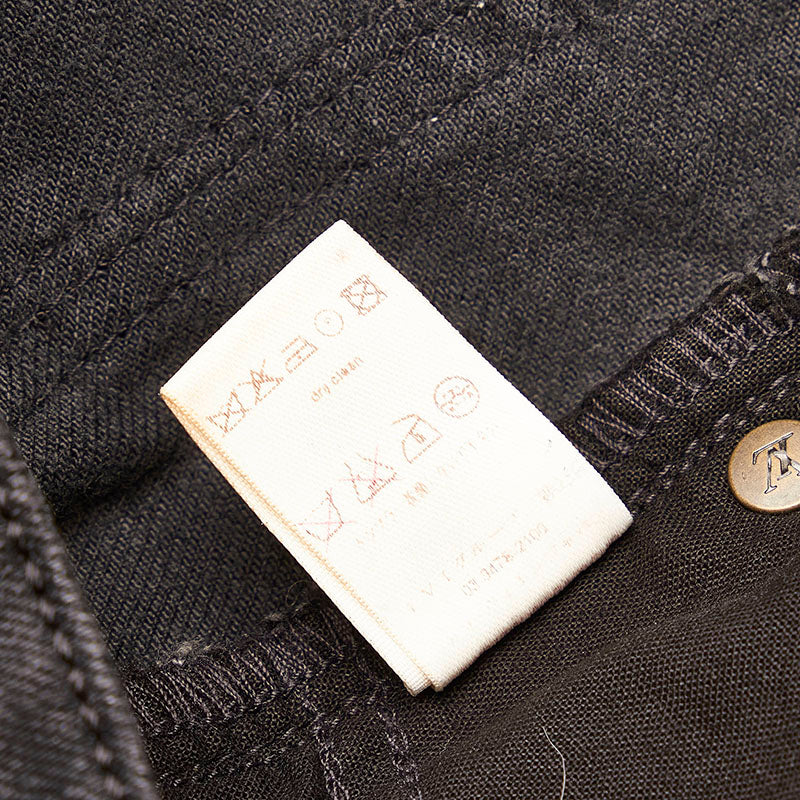 Louis Vuitton Louis Vuitton Denim Pants Cotton/Polyurethane Black