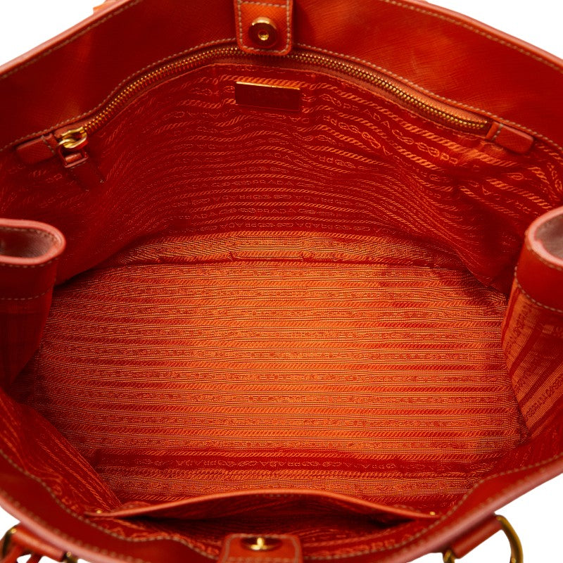 Prada Sapphiano Handbags Handbags Orange Leather  Prada