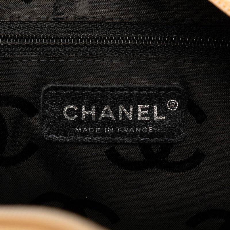Chanel Cambon Sac à main Sac à bandoulière Cuir Beige Femme