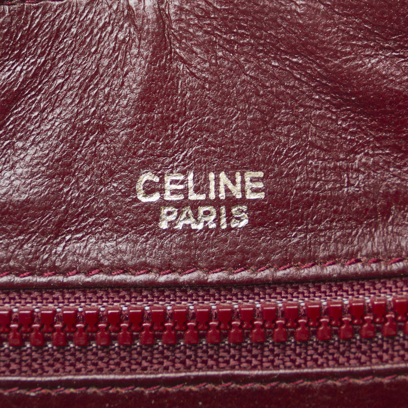 Celine Shoulder Bag Wine Red Leather Ladies Celine