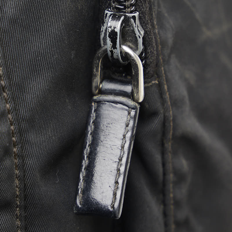 Prada Shovel Bag Black Nylon Leather  Prada
