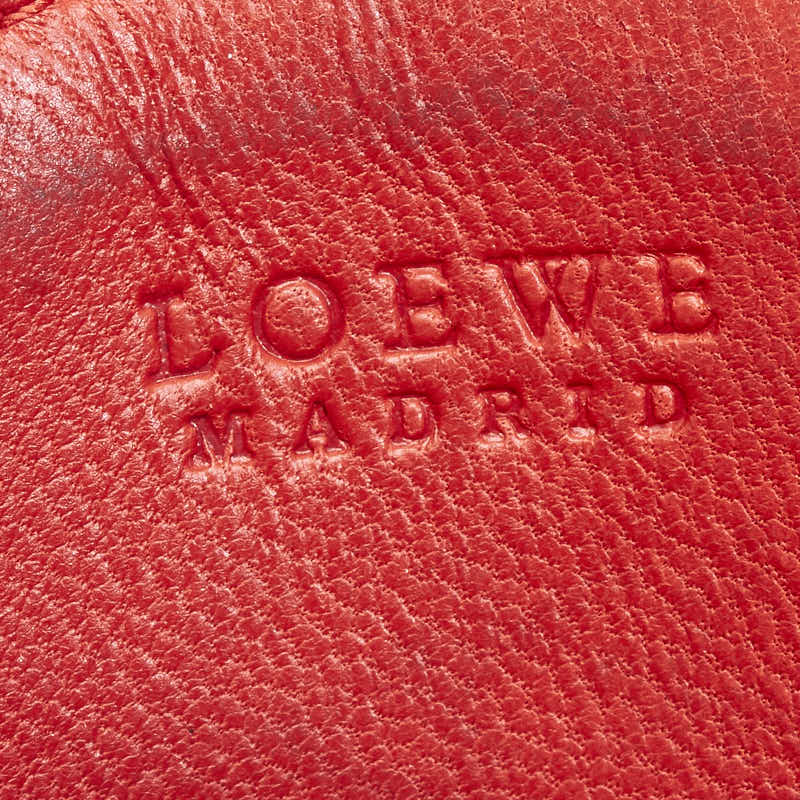 LOEWE LOEWE Coin Case Leather Red Ladies