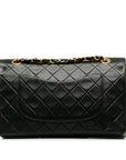 Chanel Mattress Double Flat Chain houlder Bag No. 2 Black Gold   CHANEL