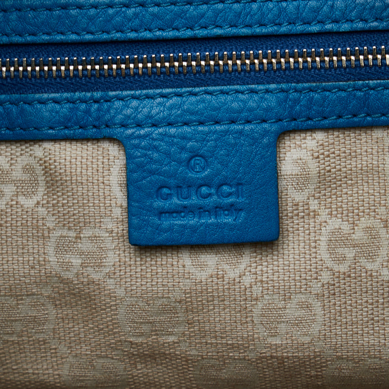 GUCCI Gucci Bamboo 282315 Shoulder Bag Leather Blue