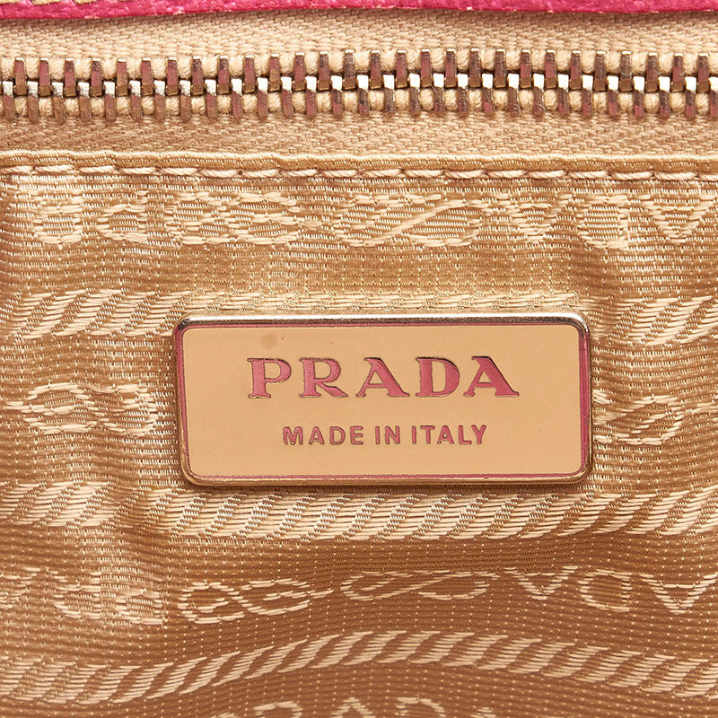 PRADA Prada toast bag canvas/leather beige pink [Old] &#39;s Eve [ Paris] Lucky