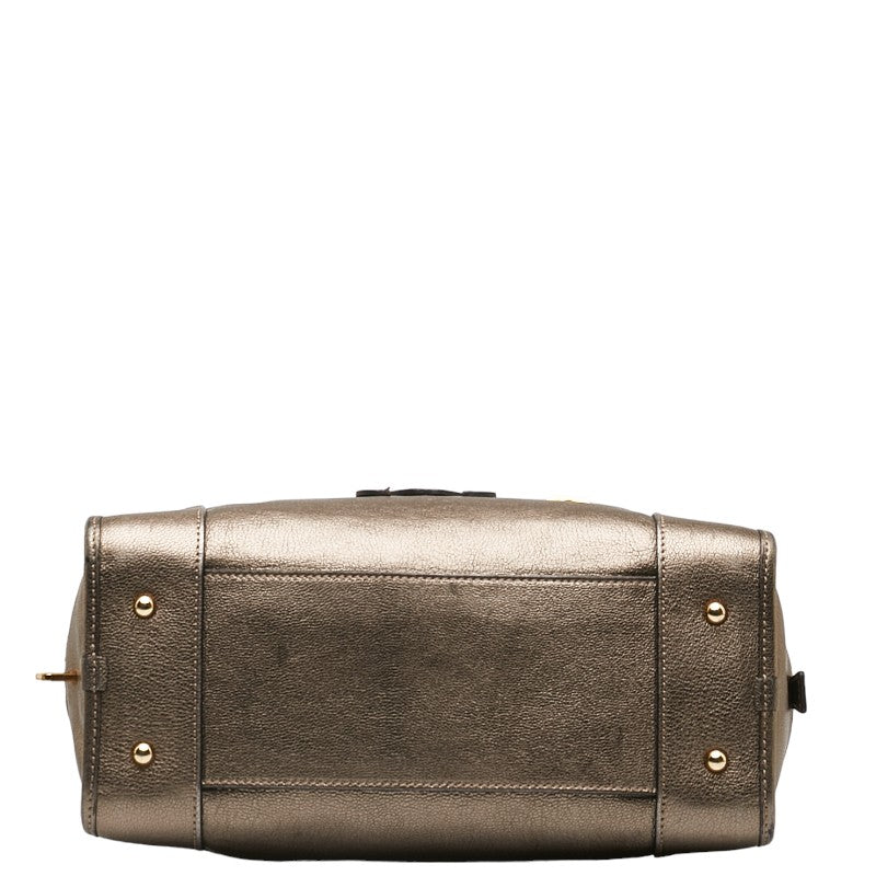 Amazon 28 Anagram Handbag Gold Leather  LOEWE