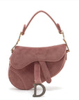 Christian Dior Saddle Bag White Handbag Pink Saddle Bag