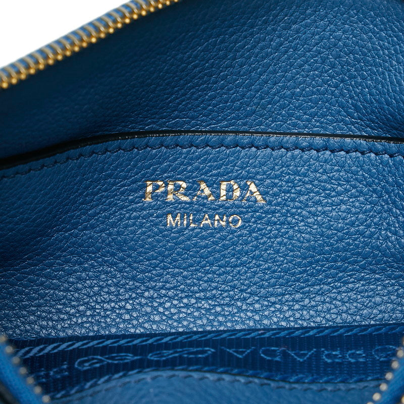 Prada Royal Blue Vitello Phenix Leather Shoulder Camera Bag 1BH103:  Handbags: Amazon.com