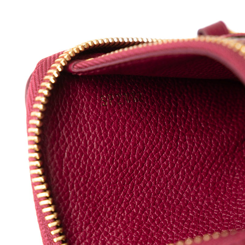 Louis Vuitton Round Zip Long Wallet M60359 Bordeaux Red Ladies