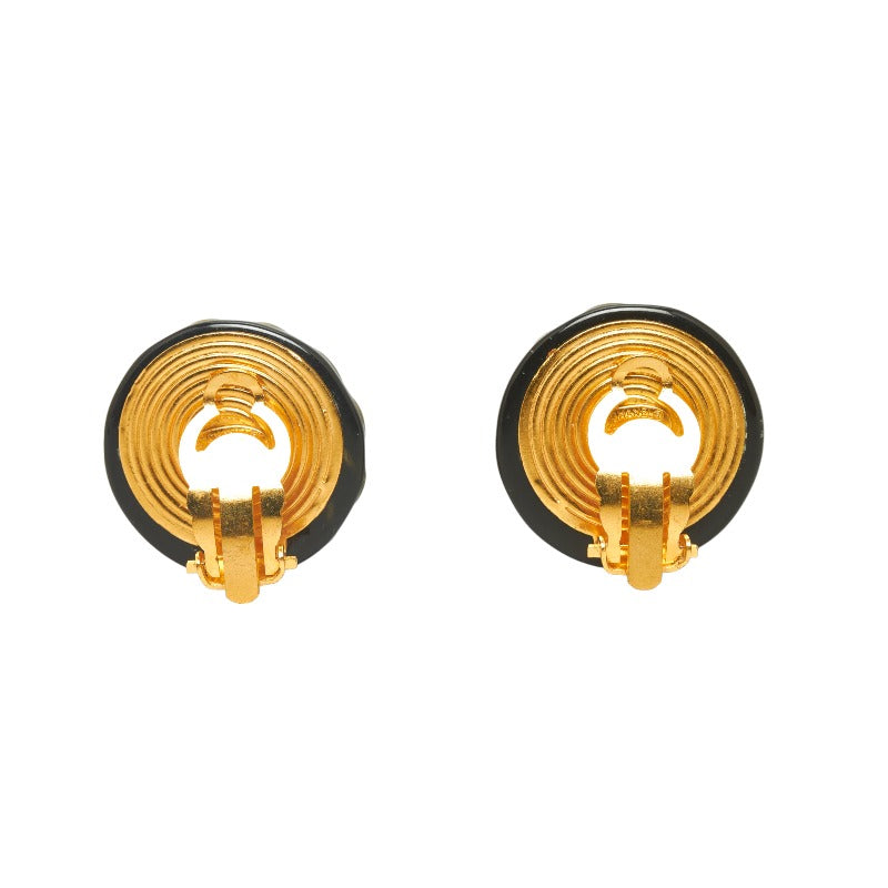 Chanel Cocomark Chain Round Earring Gold  Ladies Chanel
