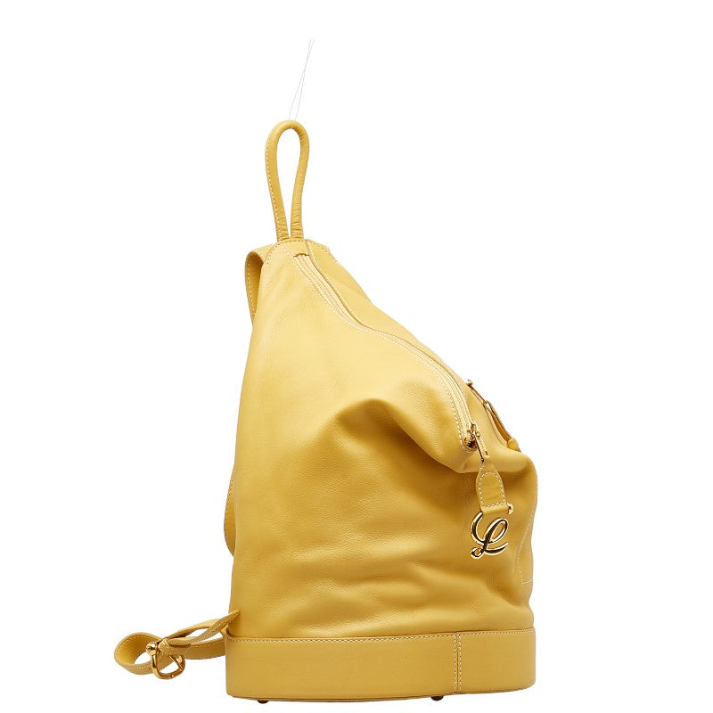 Loeb Anagram Anton Backpack Mastard Yellow Leather  LOEWE