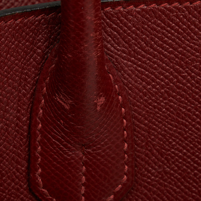 HERMES Birkin 40 in Couchevel Leather Rouge Gold