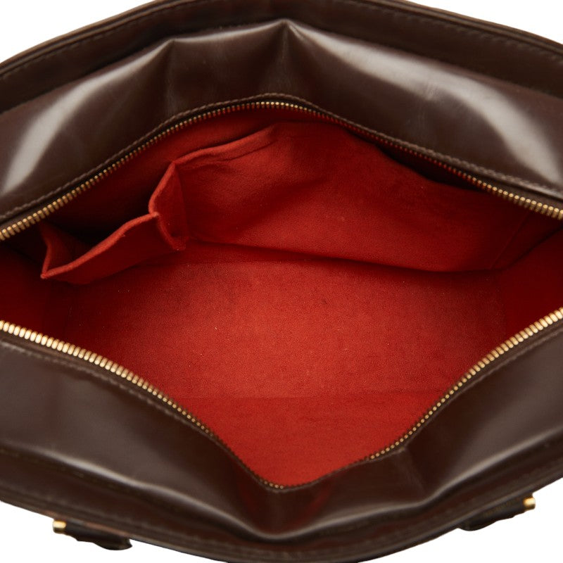 Louis Vuitton Damier Sarria Horizontal Handbag N51282 Eve Brown PVC Leather  Louis Vuitton