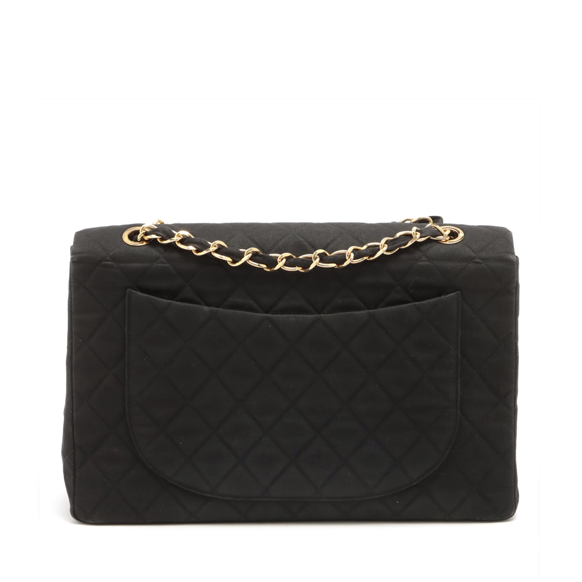 Chanel Decamatrasse Cotton Single Flap Double Chain Bag Black Gold  2nd
