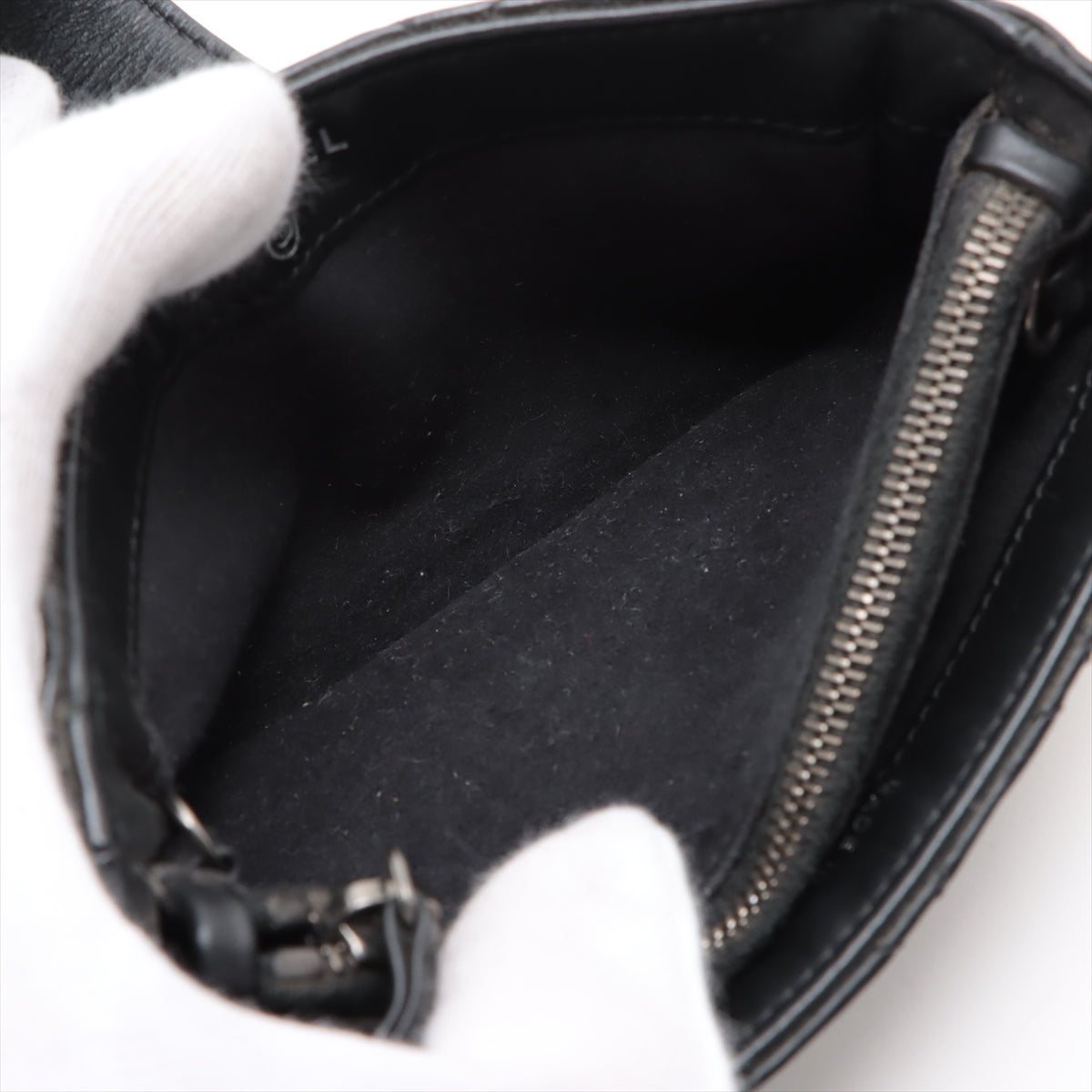 Chanel Matrasse Leather Chain Shoulder Bag Black Silver Gold  20th