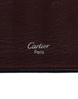 Cartier Masterline Long Wallet Black Wine Red  Leather Cartier