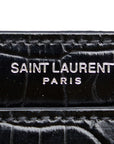 Saint Laurent Sunset Bag in Crocodile Black 442906