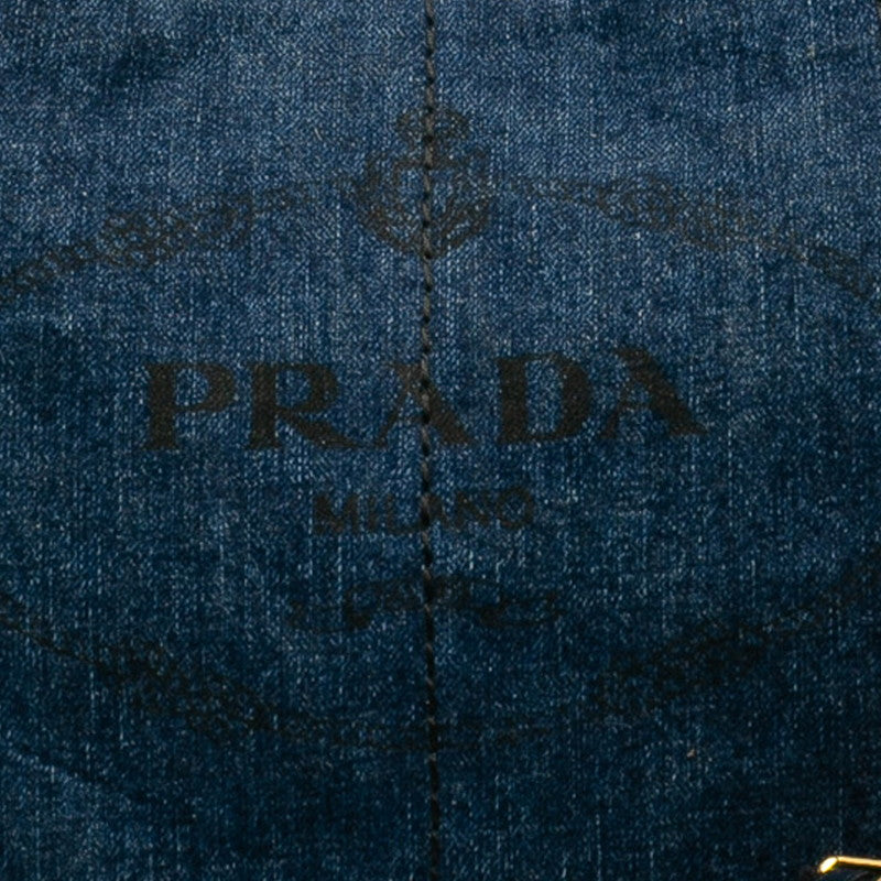 PRADA Canapa Handbag in Denim Blue