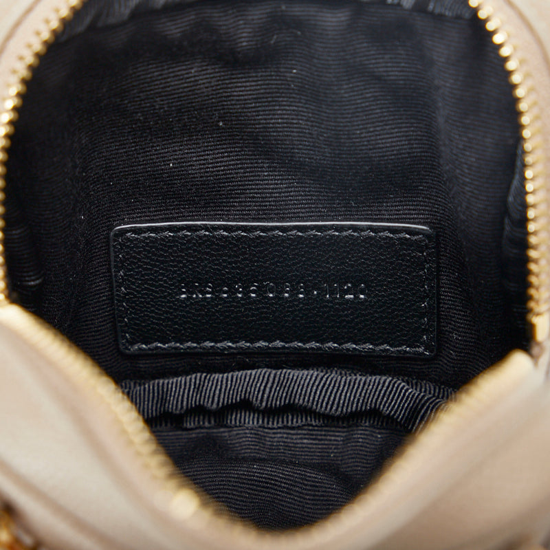 Saint Laurent Mini Lou Bag in Grained Leather Beige 635088