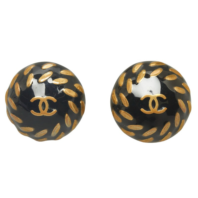 Chanel Cocomark Chain Round Earring Gold  Ladies Chanel