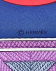 Hermes Carré 90 CUIR DU DESERT Desert Leather Decor Red Navi Multicolor Silk  Hermes